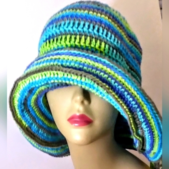 NWT Eco-friendly Cotton Retro Versatile Crochet Flapper Hat main image 12